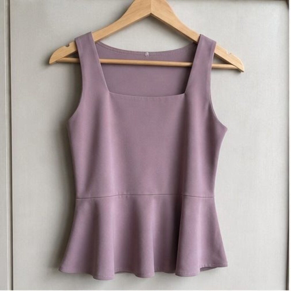 Mauve Peplum Top